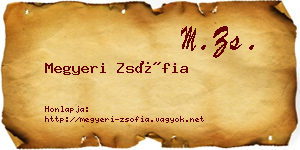 Megyeri Zsófia névjegykártya