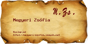 Megyeri Zsófia névjegykártya