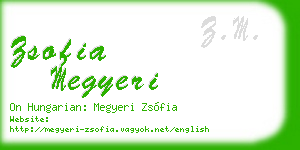zsofia megyeri business card